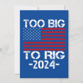 Te groot om te manipuleren 2024 verkiezingen kaart (Voorkant)