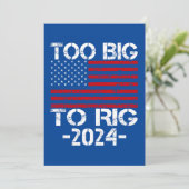 Te groot om te manipuleren 2024 verkiezingen kaart (Staand voorkant)