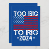 Te groot om te manipuleren 2024 verkiezingen kaart (Voorkant / Achterkant)