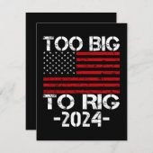Te groot om te manipuleren 2024 verkiezingen kaart (Voorkant / Achterkant)