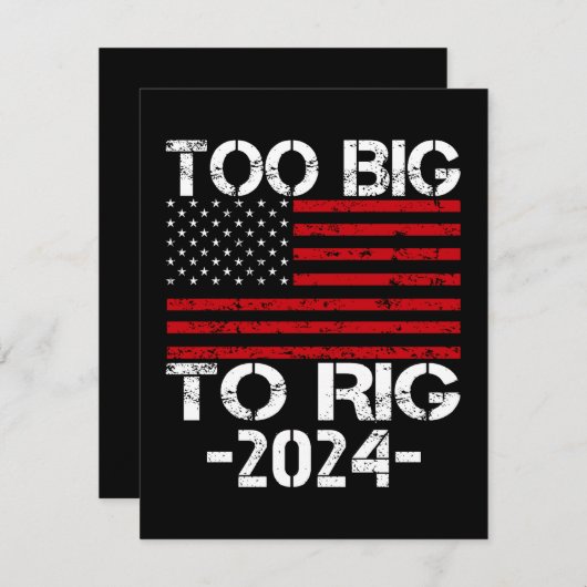 Te groot om te manipuleren 2024 verkiezingen kaart (Voorkant / Achterkant)