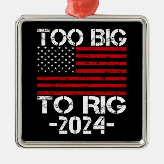 Te groot om te manipuleren 2024 verkiezingen metalen ornament (Voorkant)