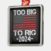 Te groot om te manipuleren 2024 verkiezingen metalen ornament (Links)