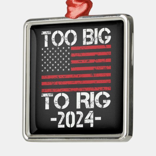 Te groot om te manipuleren 2024 verkiezingen metalen ornament (Links)