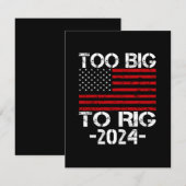 Te groot om te manipuleren 2024 verkiezingen notitiekaartje (Voorkant / Achterkant)