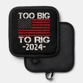 Te groot om te manipuleren 2024 verkiezingen pannenlap (Voorkant / Achterkant)