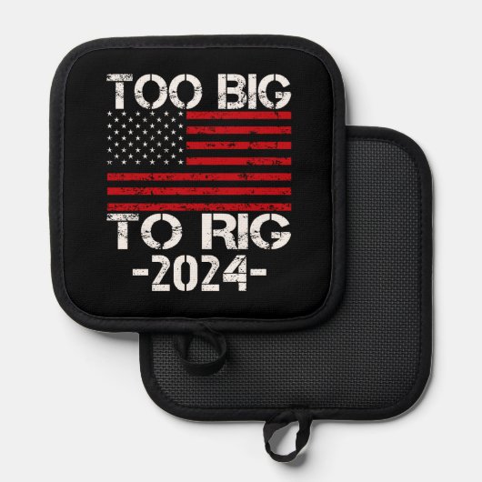 Te groot om te manipuleren 2024 verkiezingen pannenlap (Voorkant / Achterkant)