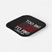 Te groot om te manipuleren 2024 verkiezingen papieren bordje (Gebogen)