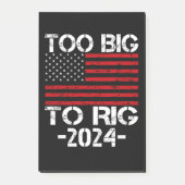 Te groot om te manipuleren 2024 verkiezingen post-it® notes (Voorkant)