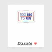 Te groot om Trump Quote 2024 USA America te manipu Sticker (Vel)