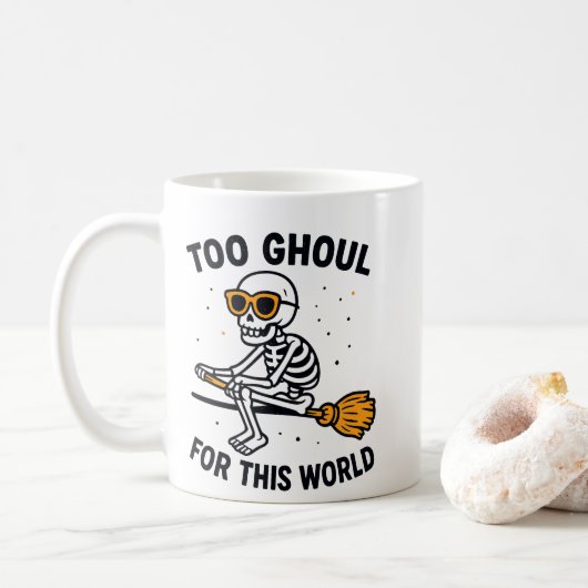 Te groot voor deze wereld koffiemok (Met donut)