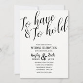 Te hebben en te houden de uitnodiging van het call (Voorkant)