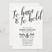 Te hebben en te houden de uitnodiging van het call (Voorkant / Achterkant)