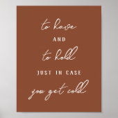 Te hebben en te houden herfst bruiloft dekens teke poster (Voorkant)