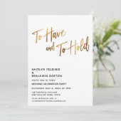 Te hebben en te houden Moderne goudontvangst Kaart (Staand voorkant)
