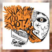 TE HEET! cartoon schedel Raamsticker (Vel 2)