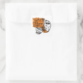 TE HEET! cartoon schedel Vierkante Sticker (Tas)