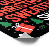 Te heet lelijke kerst truien grappig Xmas feest M Poster (Hoek)
