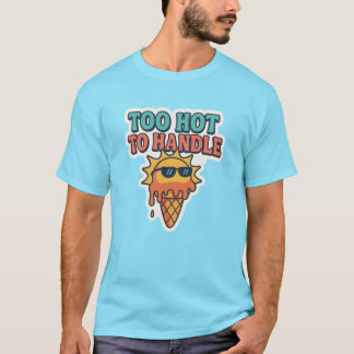 Te Heet om Aan te Paken – Smeltende Zon Ijs T-shirt