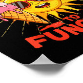 Te heet om grappig te functioneren zomer hittegolf poster (Hoek)