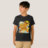 Te heet om te functioneren grappige zomerse hitte t-shirt (Voorkant volledig)