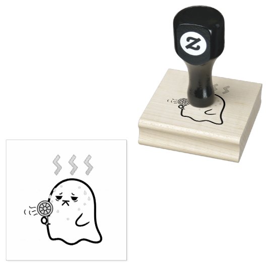 Te heet om te spoken rubberstempel (Gestempeld)