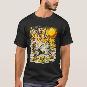 Te heet om te toeteren – Grappig zomereend strand T-shirt