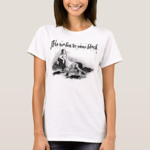 Te heet om zwart te dragen t-shirt