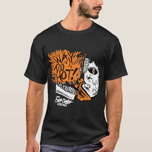 TE HEET! schedel cartoon T-shirt (Voorkant)