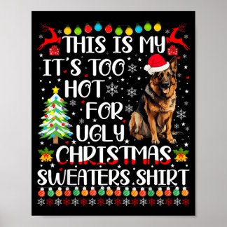 Te heet voor lelijke kerst truien Duits Poster