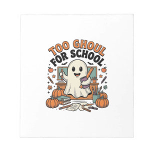 Te heftig spooky voor school vintage spookleraar H Notitieblok