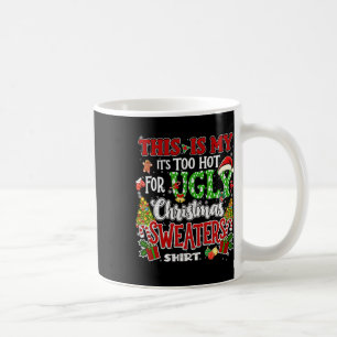 Te hete lelijke kersttrui grappige Kerstmis mannen Koffiemok