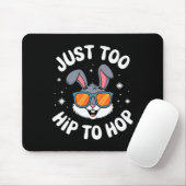 Te hip om te hoppen Cool Bunny Pasen Kinderen Grap Muismat (Met muis)