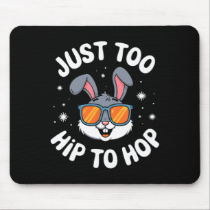 Te hip om te hoppen Cool Bunny Pasen Kinderen Grap Muismat