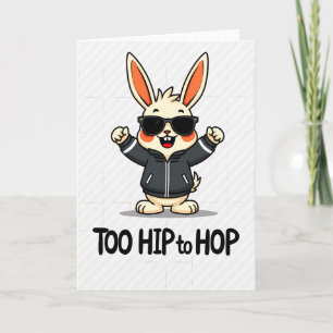 Te Hip Om Te Hoppen Cool Konijn Kaart