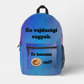Te honnan SZÁRMA-zol? hátitáska Bedrukte Rugzak (Voorkant)
