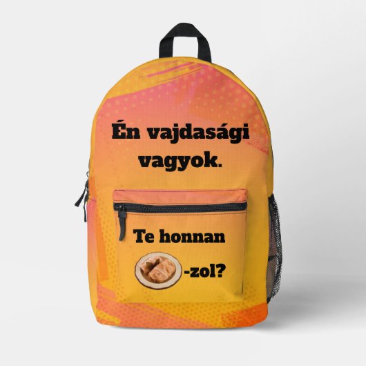 Te honnan SZÁRMA-zol? hátitáska Bedrukte Rugzak (Voorkant)