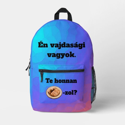 Te honnan SZÁRMA-zol? hátitáska Bedrukte Rugzak (Voorkant)