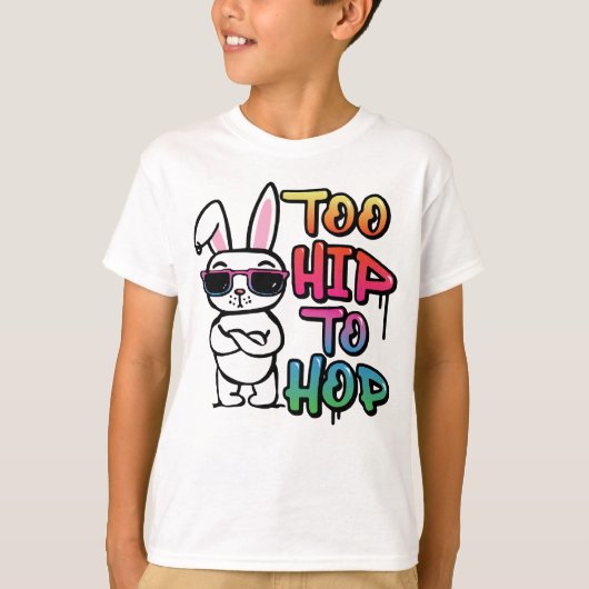 Te hoog om Shirt te verbergen, Hip Hop Easter Shir (Voorkant)