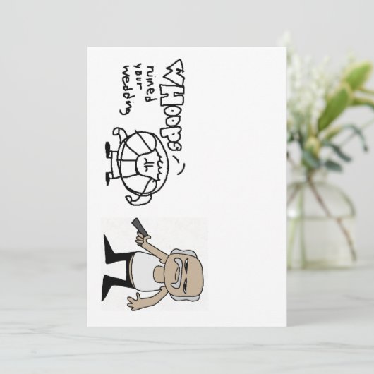 Te huur aflevering 2 bruiloft uitnodiging (Staand voorkant)