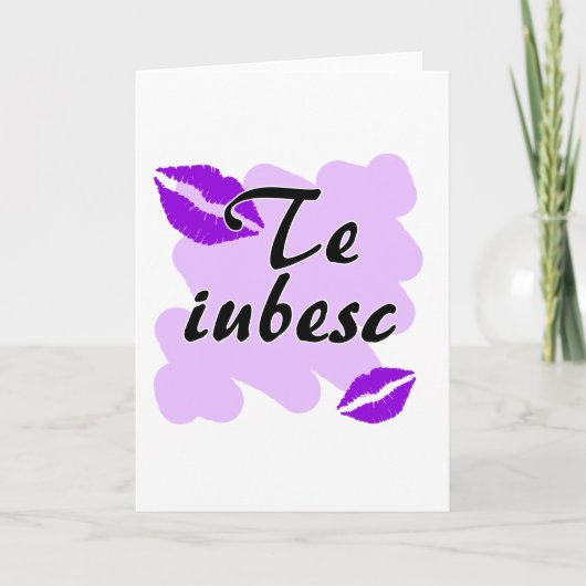 Te iubesc - de Roemeense liefde van I u Feestdagen Kaart (Voorkant)