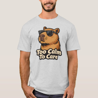 Te Kalme Om Te Zorgen Capybara Grappig Retro Dier T-shirt