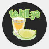te-kill-ya ronde sticker (Voorkant)