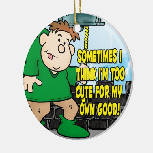 Te klappen keramisch ornament (Links)