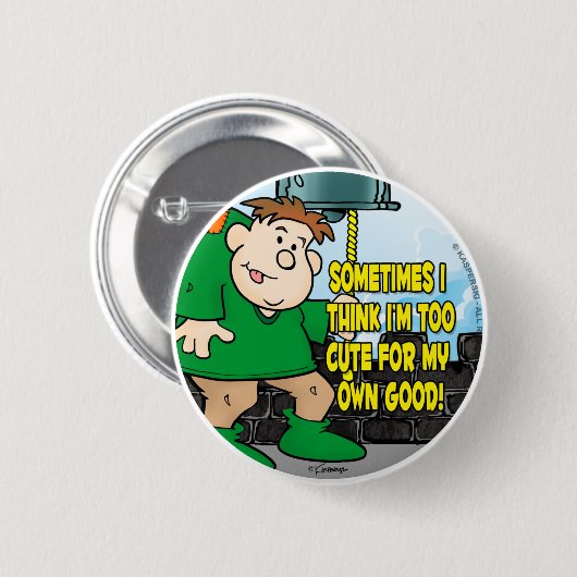 Te klappen ronde button 5,7 cm (Voorkant /achterkant)