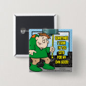 Te klappen vierkante button 5,1 cm (Voorkant /achterkant)