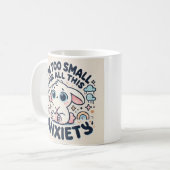 Te klein voor al die angst koffiemok (Voorkant links)