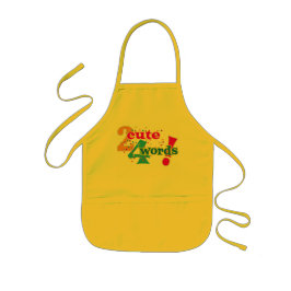 Te kletsen voor woorden Tekst grafisch Kinder Schort