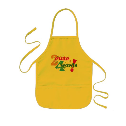 Te kletsen voor woorden Tekst grafisch Kinder Schort (Voorkant)