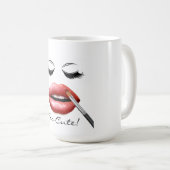 Te klote!  Lips en Eyelashes koffie-Mok Koffiemok (Voorkant rechts)